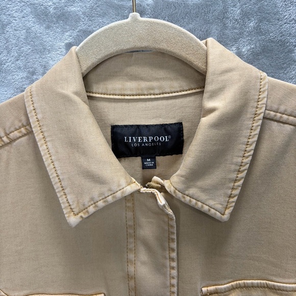 Liverpool Women’s Med Cornstalk Zip Button Snap Utility Cargo Jacket - Picture 4 of 11